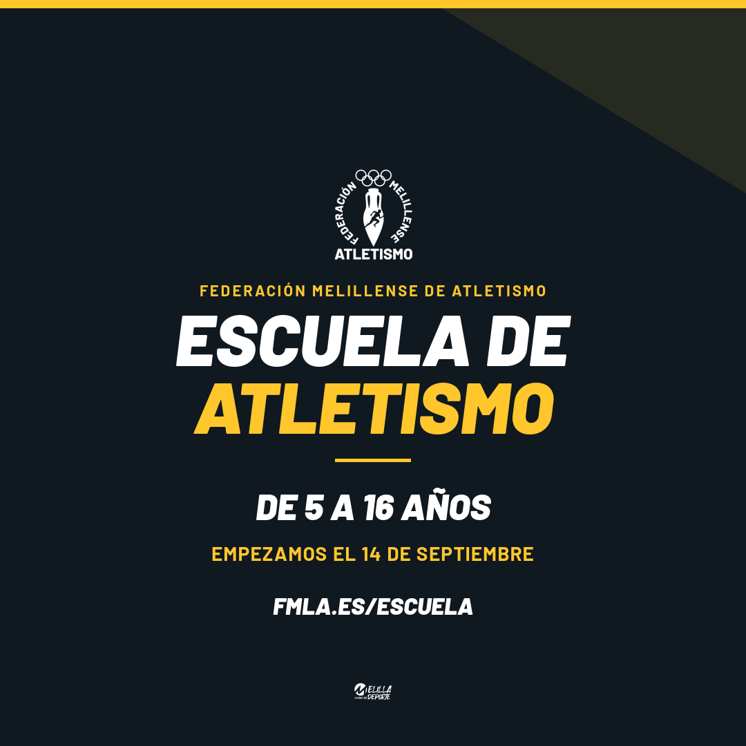 La Escuela de Atletismo arranca el lunes 14 de septiembre